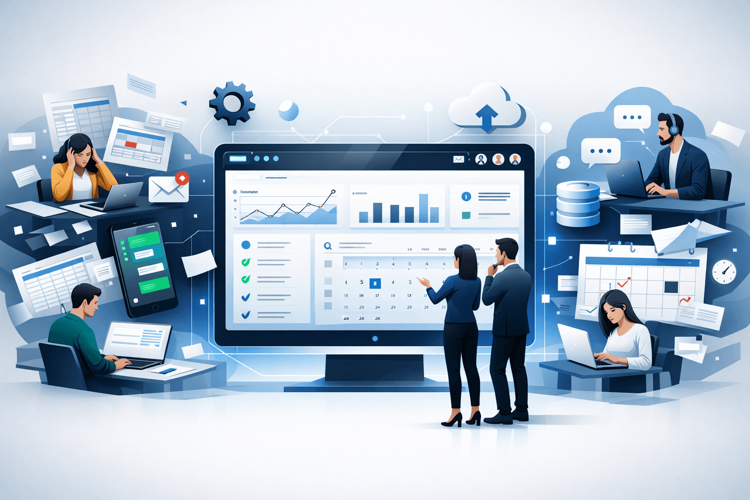 Empresario evaluando si necesita software a medida para su empresa